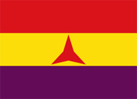 Flagge der Internationalen Brigaden